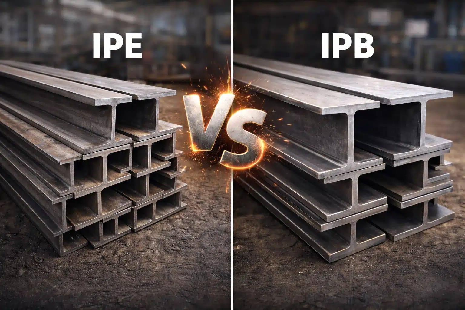 تیرآهن IPE یا IPB (هاش)؟ مقایسه ظرفیت باربری، وزن، ابعاد و قیمت 1 تفاوت تیرآهن IPE و IPB (هاش)